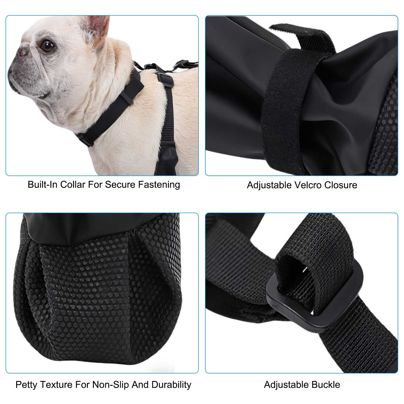 Adjustable Suspender Boots Waterproof Dog Shoes Anti-Slip Pet Paw Protector Rain