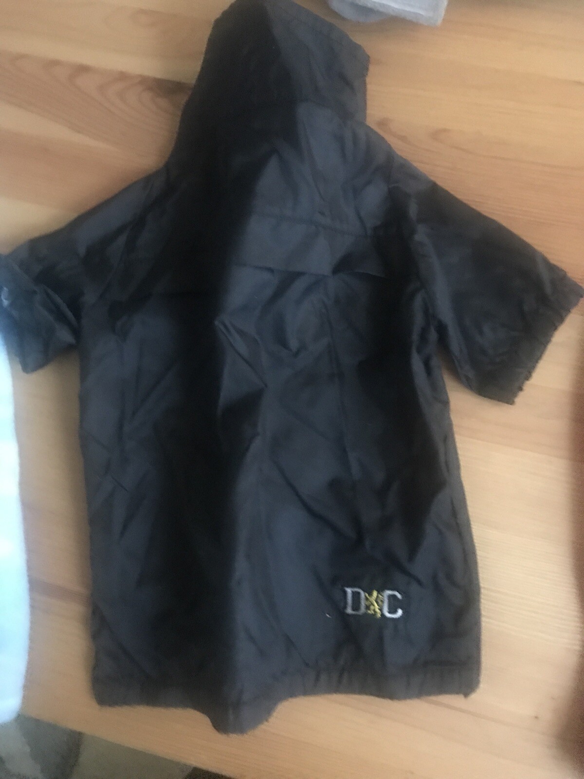 DC Dog Cloths 5 Pieces Size Sm 2 Fleece Jack,1 Rain Ponch ,Shirt &jacket