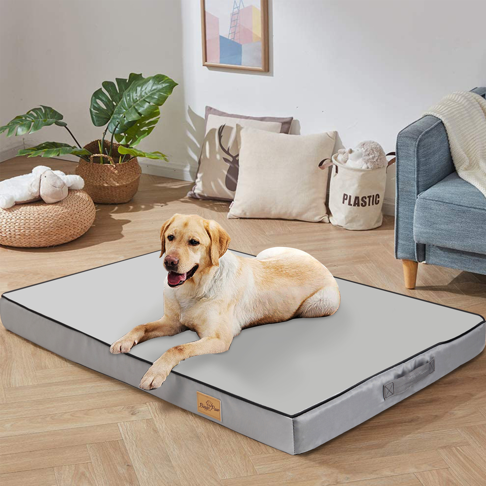 L-XXXL Extra Large Pet Bed Plush Mattress Heavy Duty Orthopedic Dog Bed Washable