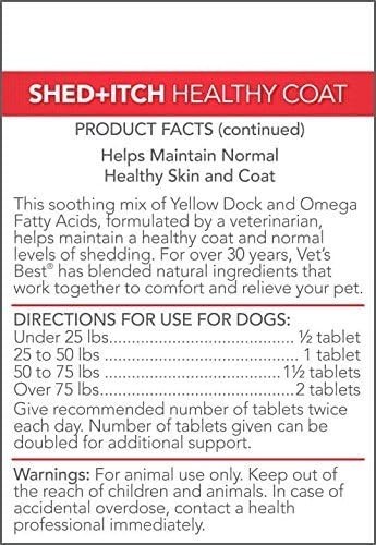 Vet’s Best Medicine Allergy for Dogs Itch Skin Rash Itch Relief Dog Allergies US