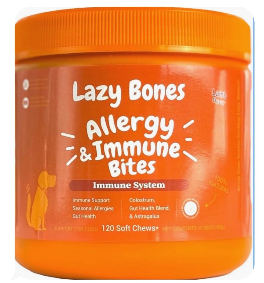 Lazy Bones Allergy & Immunity Chews Anti Itch 120 Chews $ 19.95