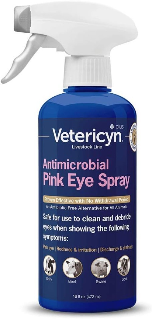 16 Oz Vetericyn Plus Pink Eye Spray – Soothing Relief for Animal Eye Irritation