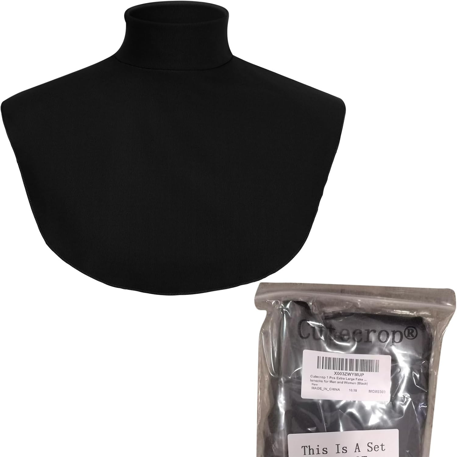 Turtleneck Dickey Extra Large Fake Collar Detachable Dickey Collar Half Mock Tur
