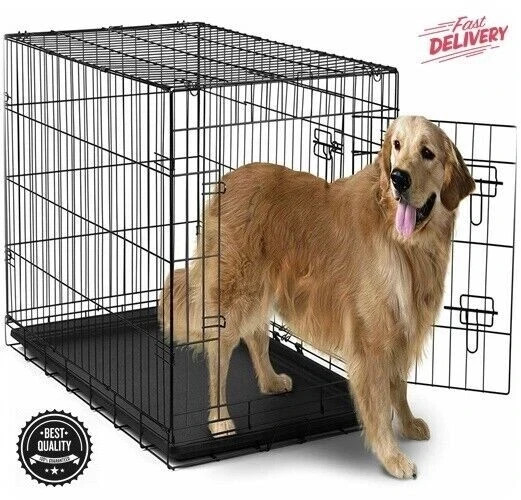 Extra Large Dog Crate Kennel XXL XL Huge Folding Pet Wire Cage Giant Breed Size