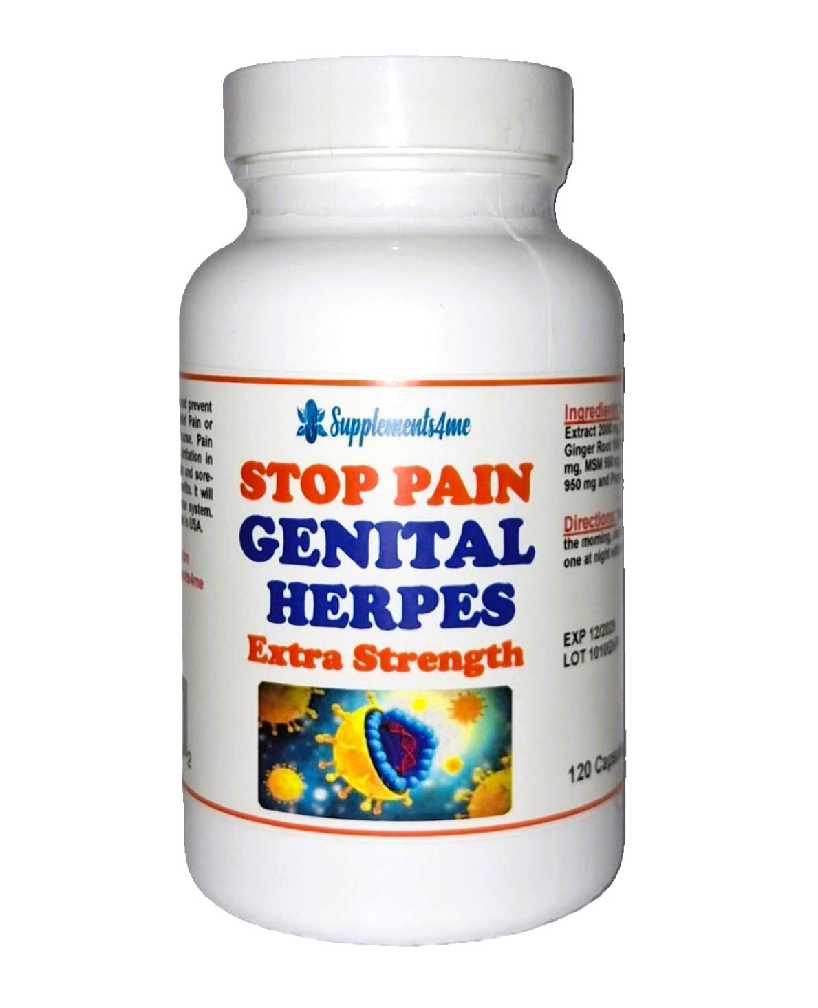 ORGANIC HERBS FOR VIRUS (HSV-2) WOMEN & MEN – 120 CAPS NATURAL – MADE IN USA