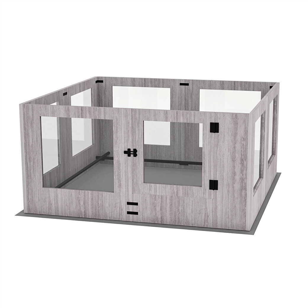 XXXL Large Tempered Glass Pet Whelping Playpen Dog Pen Box with Protective Ledge