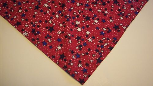 Dog Bandana/Scarf, Patriotic, Red, Stars, Tie On, XS, S, M, L, XL