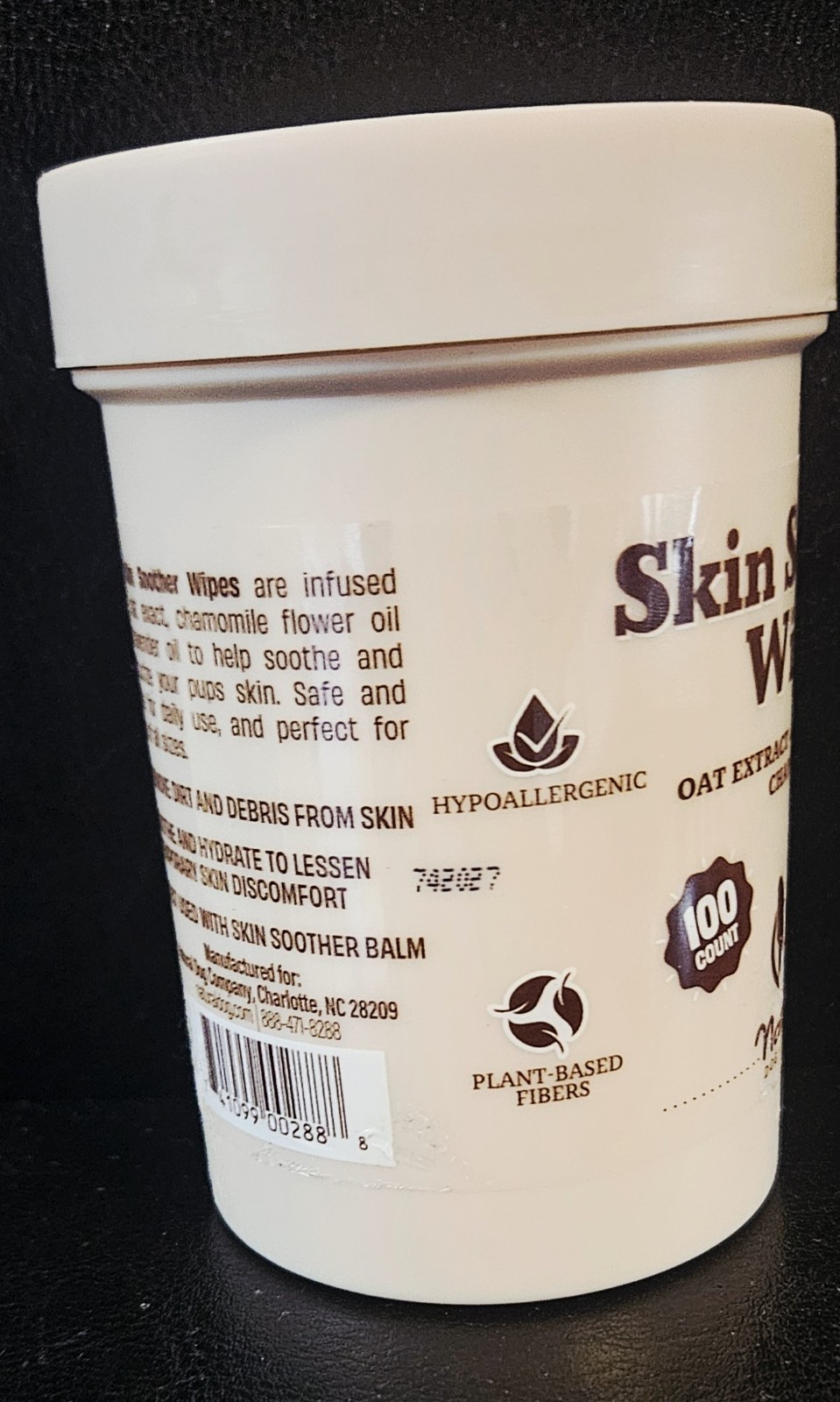 Natural Dog Company Skin Soother Wipes, 100 Count, Pet Wipes for Dogs. New