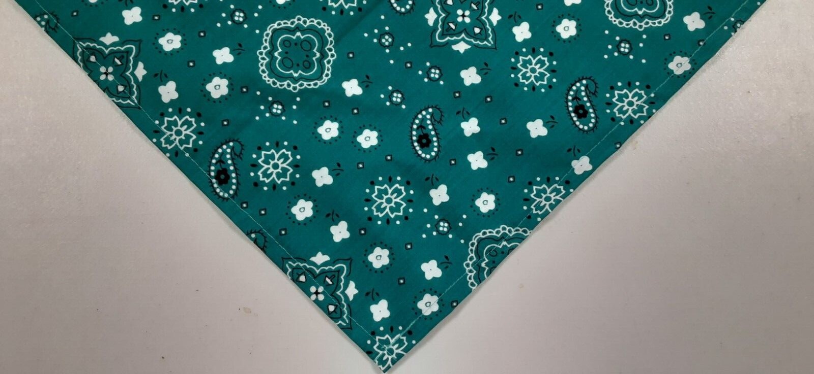 Dog Bandana/Scarf Tie On, Country, Western, Blue Green, L, M