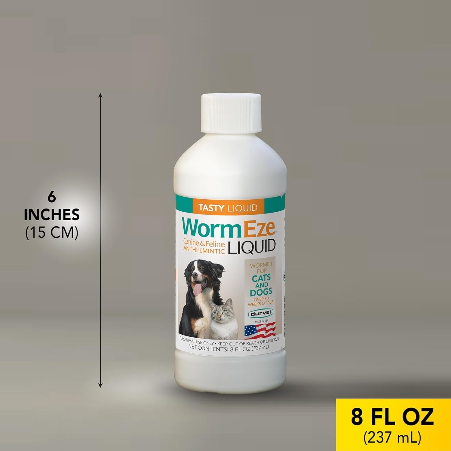 Durvet WormEze Liquid Canine & Feline Antihelmintic – 8oz