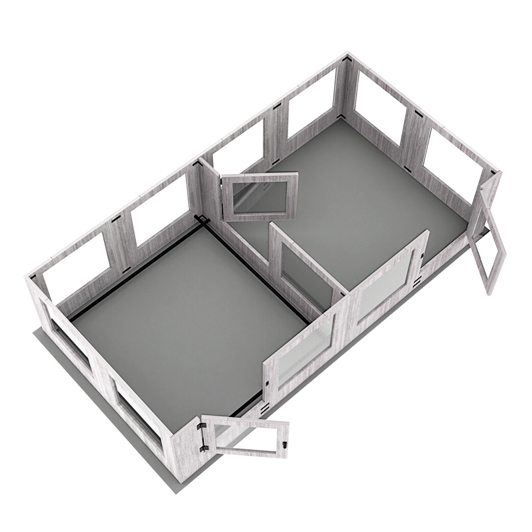 XXXL Large 8/16 Panels Dog Whelping Box Tempered Glass Pet Playpen Kennel w/ Mat