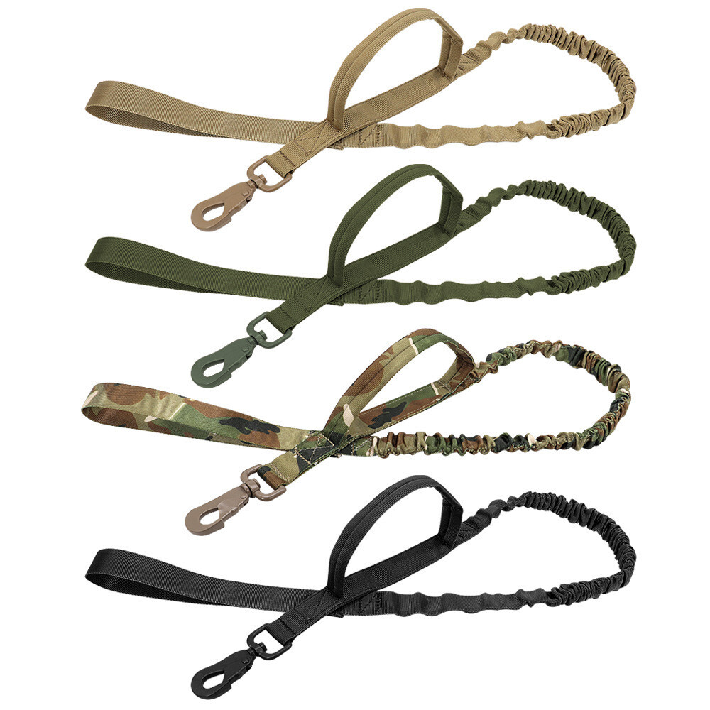 Dog Leash Collar Heavy Duty K9 Tactical Training Pet Metal Buckle Kit Set M L XL