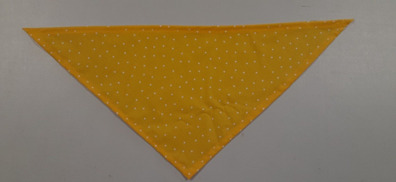 Dog Bandana/Scarf Tie On, Yellow, White, Polka Dots, XS, S, M, L