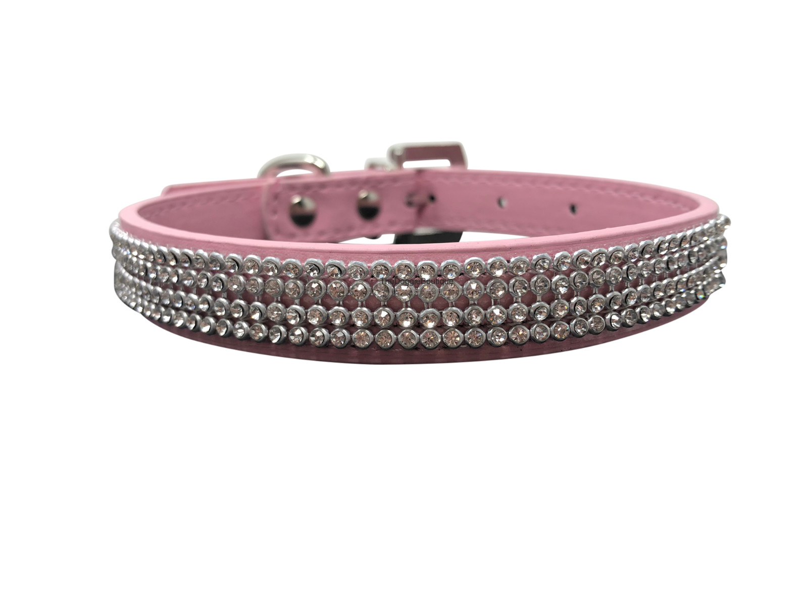 Dog Collar Rhinestone Glitter Bling Adjustable Sparkle Faux Leather XS S M L