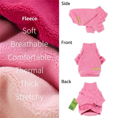 Fitwarm 3 Pack Luxury Fleece Dog Turtleneck Sweaters Pink / Purple XS–L NEW