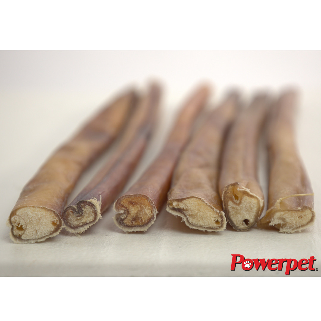 ALL NATURAL Powerpet: Bully Sticks – 12” Standard Bully Sticks- BRC CERTIFIED