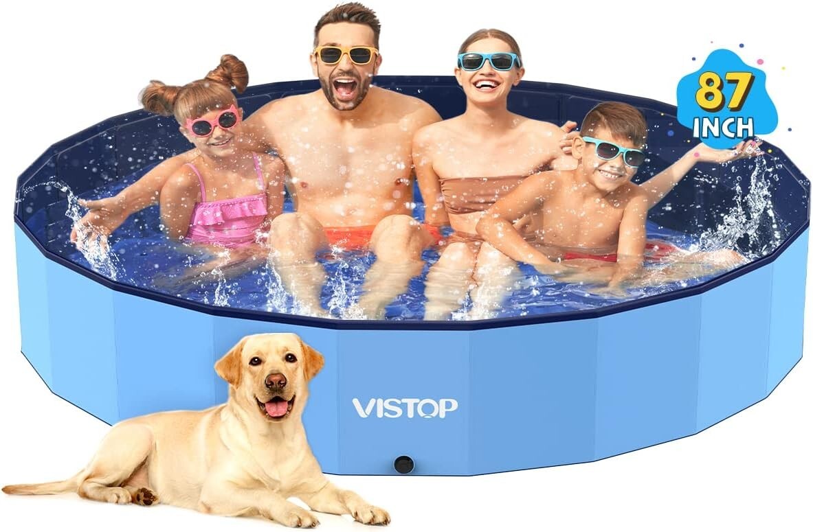 XXXL Brand Name Blue 87″ x 16″ Dog Pool for Pets & Kids Brand New Sealed Box