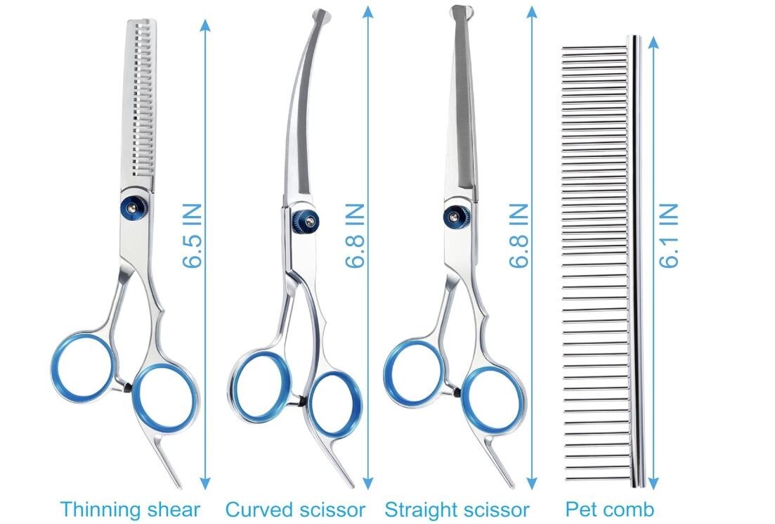 5 in 1 Premium Dog Grooming Scissors, Professional Dog Scissors for Grooming