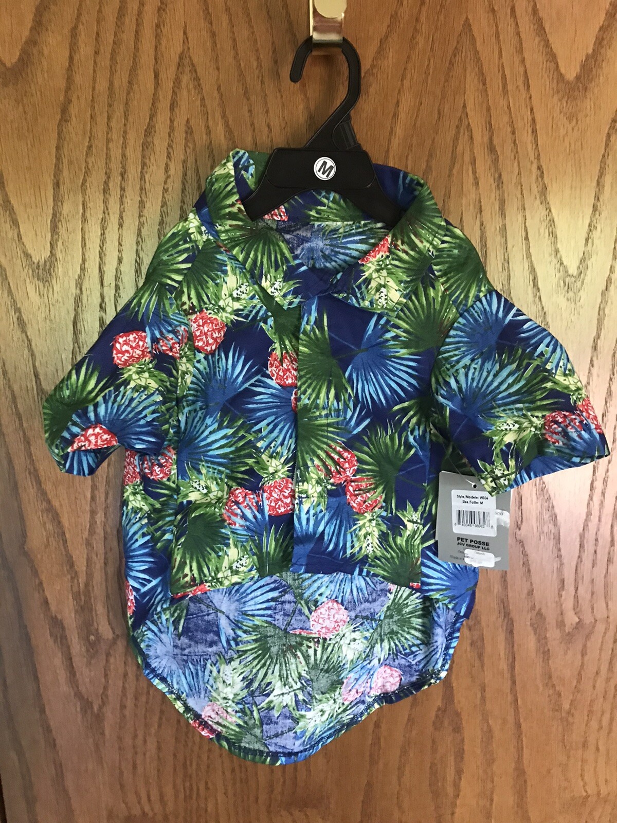 Pet Posse Tropical Hawaiian Dog Short Sleeve Beach Pineapple Shirt Clothes Sz S