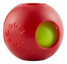 Jolly Pets Teaser Ball Dog Toy, Small/4.5 Inches, Red (1504 RD)