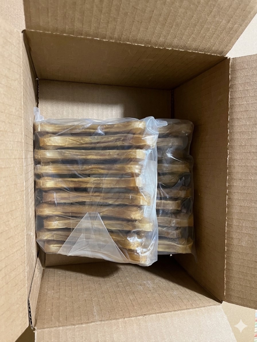 BIO311; 15 Pieces 6-1/2″ Pressed Rawhide Bone