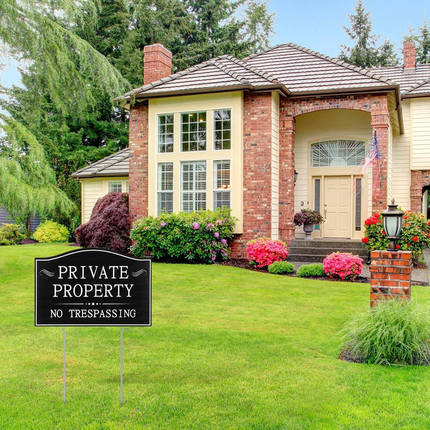 Maitys 4 Pcs Private Property No Small Signage, As Shown on the Picture