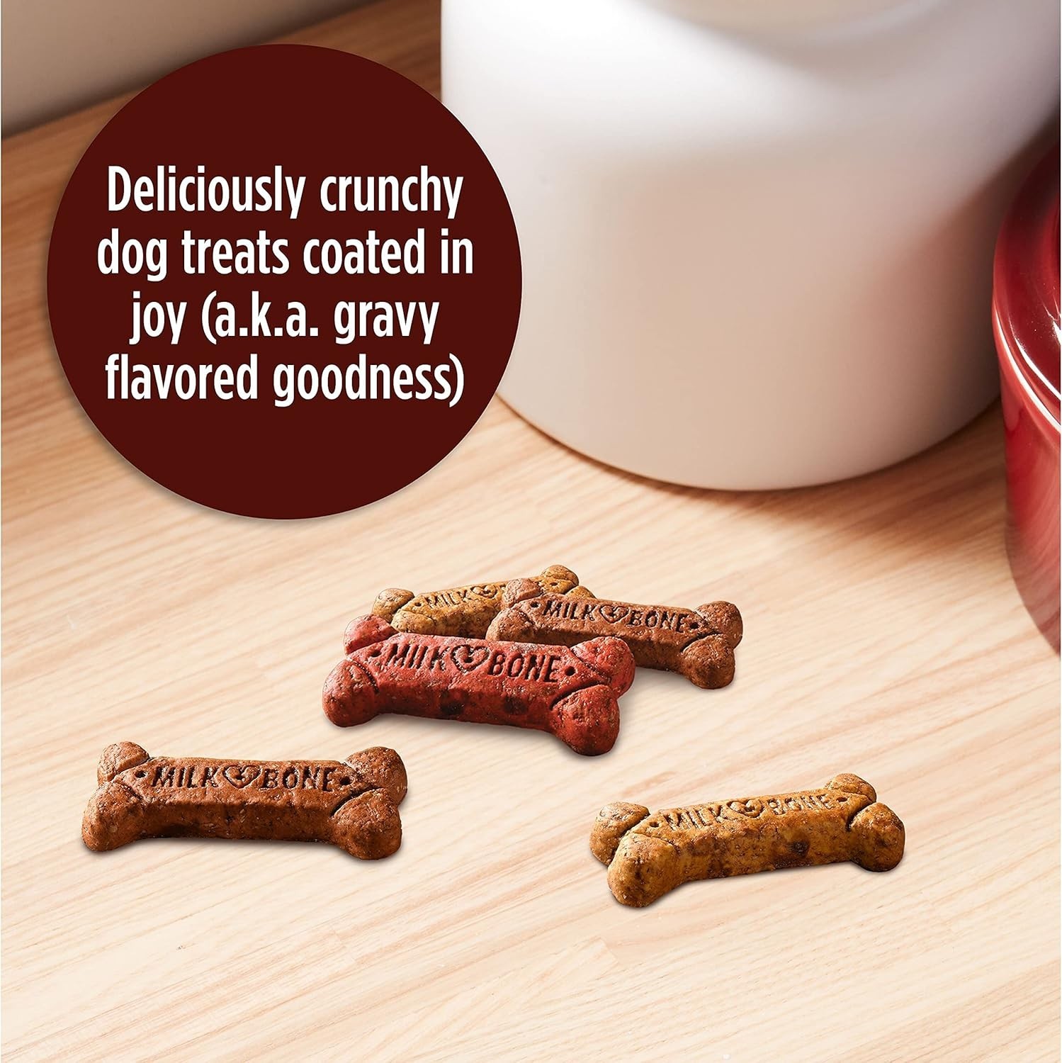 Milk-Bone Gravy Bones Dog Treats with 4 Meat Flavors Coated in Gravy, 7 LBS