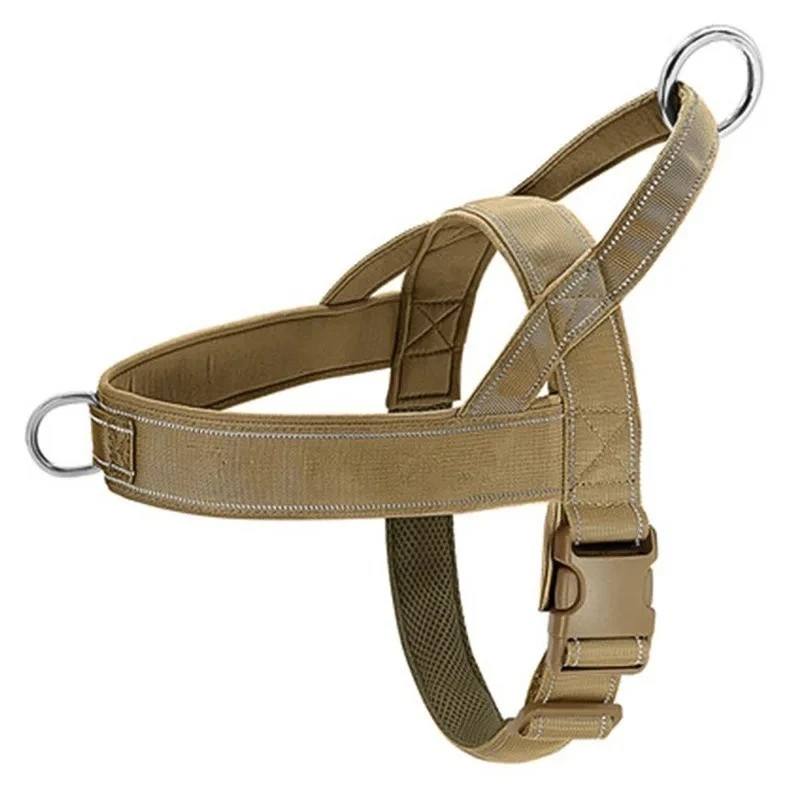 Tactical Dog Harness No Pull 1000D Nylon Large Dogs Handle Reflective Vest