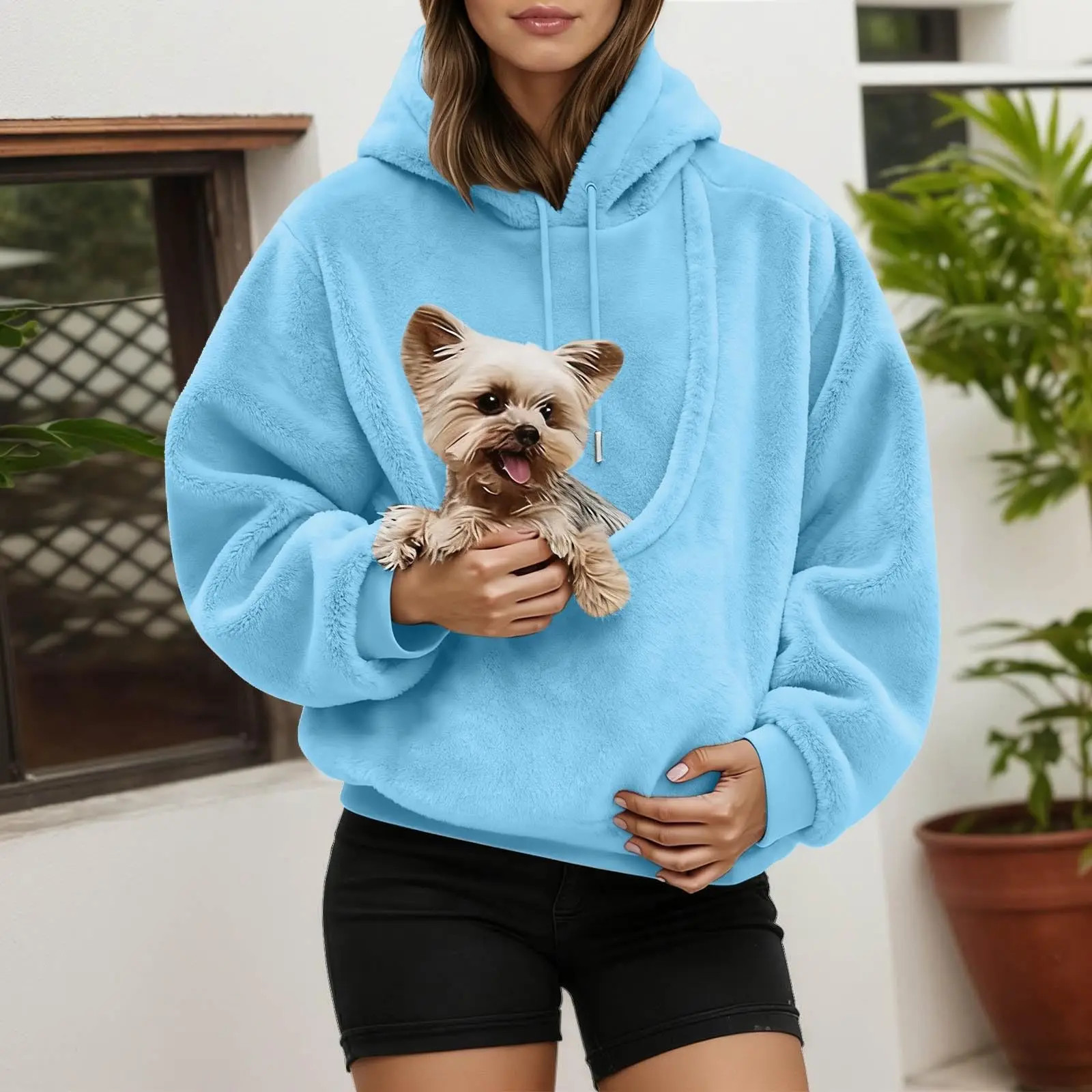 Unisex Pet Carrier Hoodie Cat Dog Bag Long Sleeve Sweatshirt Multiple Colors
