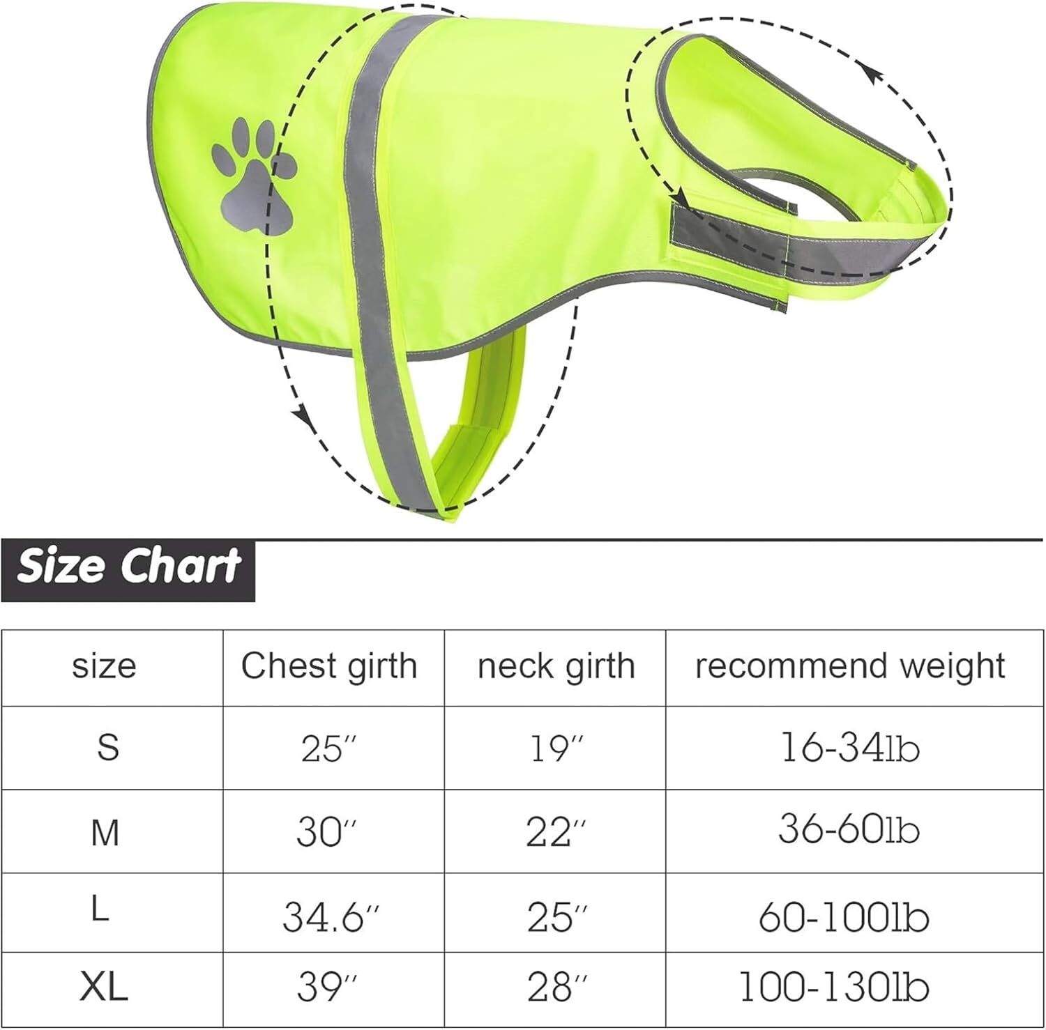 Dog Walking Reflective Vest Adjustable Dog Safety Vest Pet K-9 High Visibility