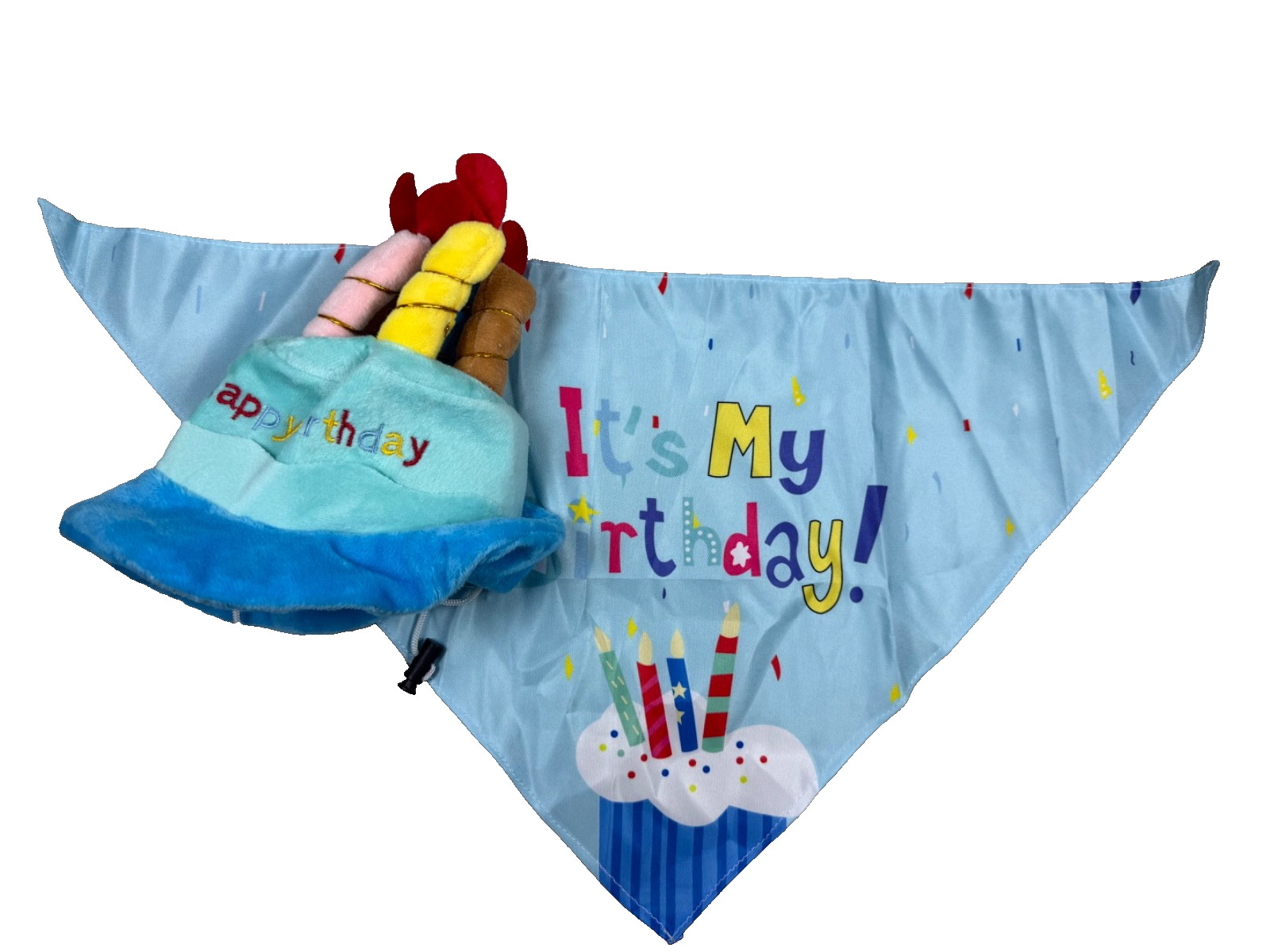 Dog Birthday Set Hat & Bandana Blue It’s My Birthday Puppy Pet Party Outfit