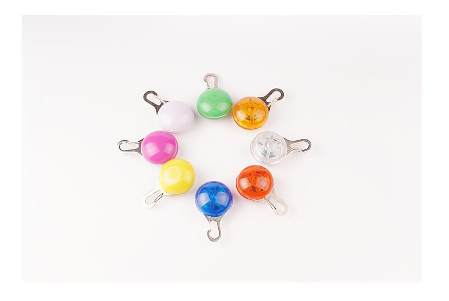 8x LED Dog Collar Light Clip On Pet Safety Night Flash Pendant Waterproof Tag