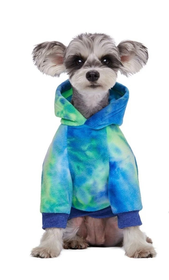 BT Bear Dog Hoodie, Tie-dyed Fashions Dogs Fleece Hoodies Pet Sweatshirt