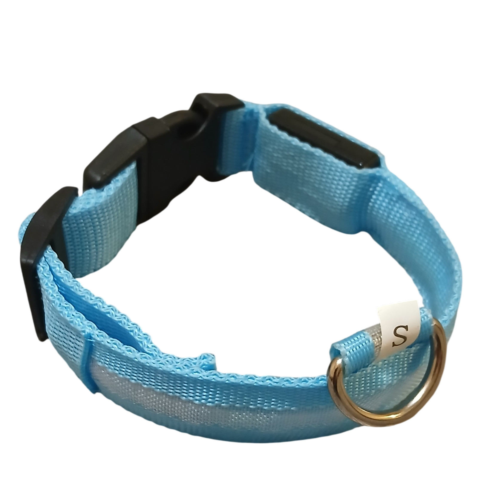 Adjustable LED Dog Collar Light Up Blinking Night Safety Nylon Waterproof