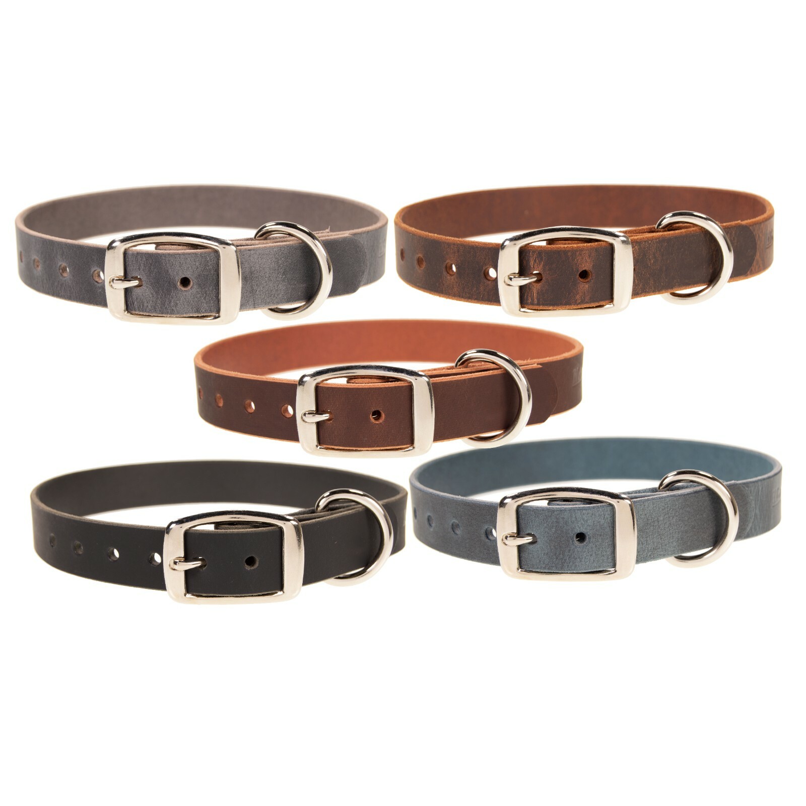 Heavy Duty Leather Dog Collar_Medium, Large, XL_1″ Wide_Amish Handmade