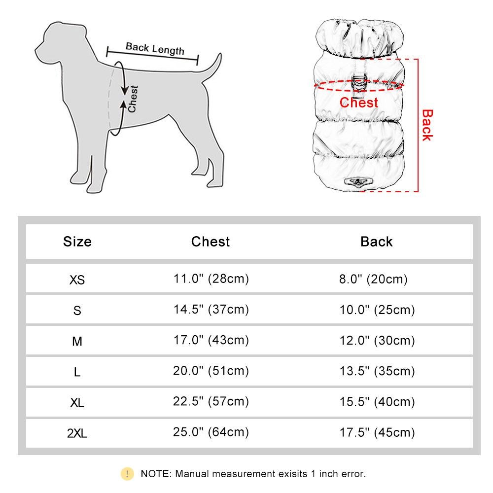 SoftWarmWinterDogCoatPaddedJacketForSmallMediumDogsChihuahuaFrenchBulldogPoodle