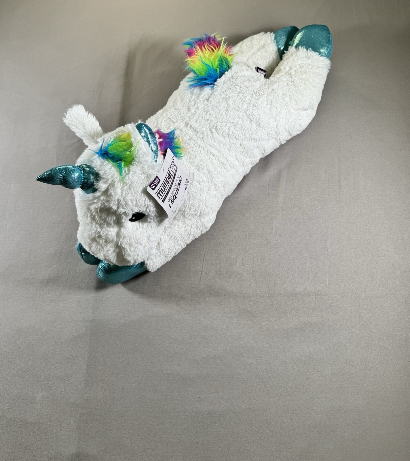 Multipet Jumbo Assorted Unicorn Dog Toy, 24 in (One White Left Available)