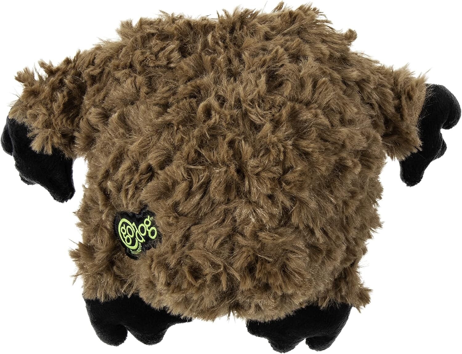 goDog PlayClean Sloth Squeaky Plush Dog Toy with Odor-Sloth (Brown)