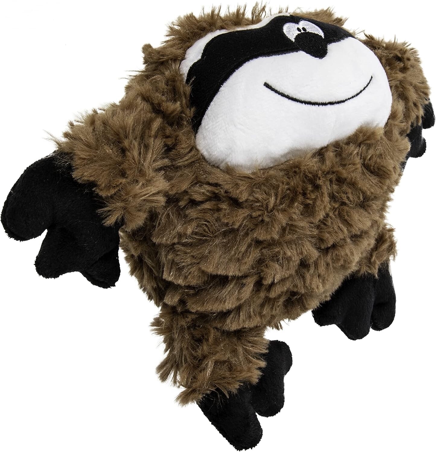 goDog PlayClean Sloth Squeaky Plush Dog Toy with Odor-Sloth (Brown)