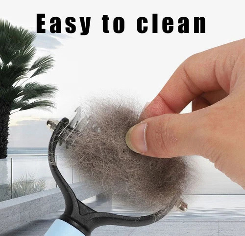 Professional 2-Sided Pet Grooming Brush & Undercoat Rake – Dog & Cat Deshedding