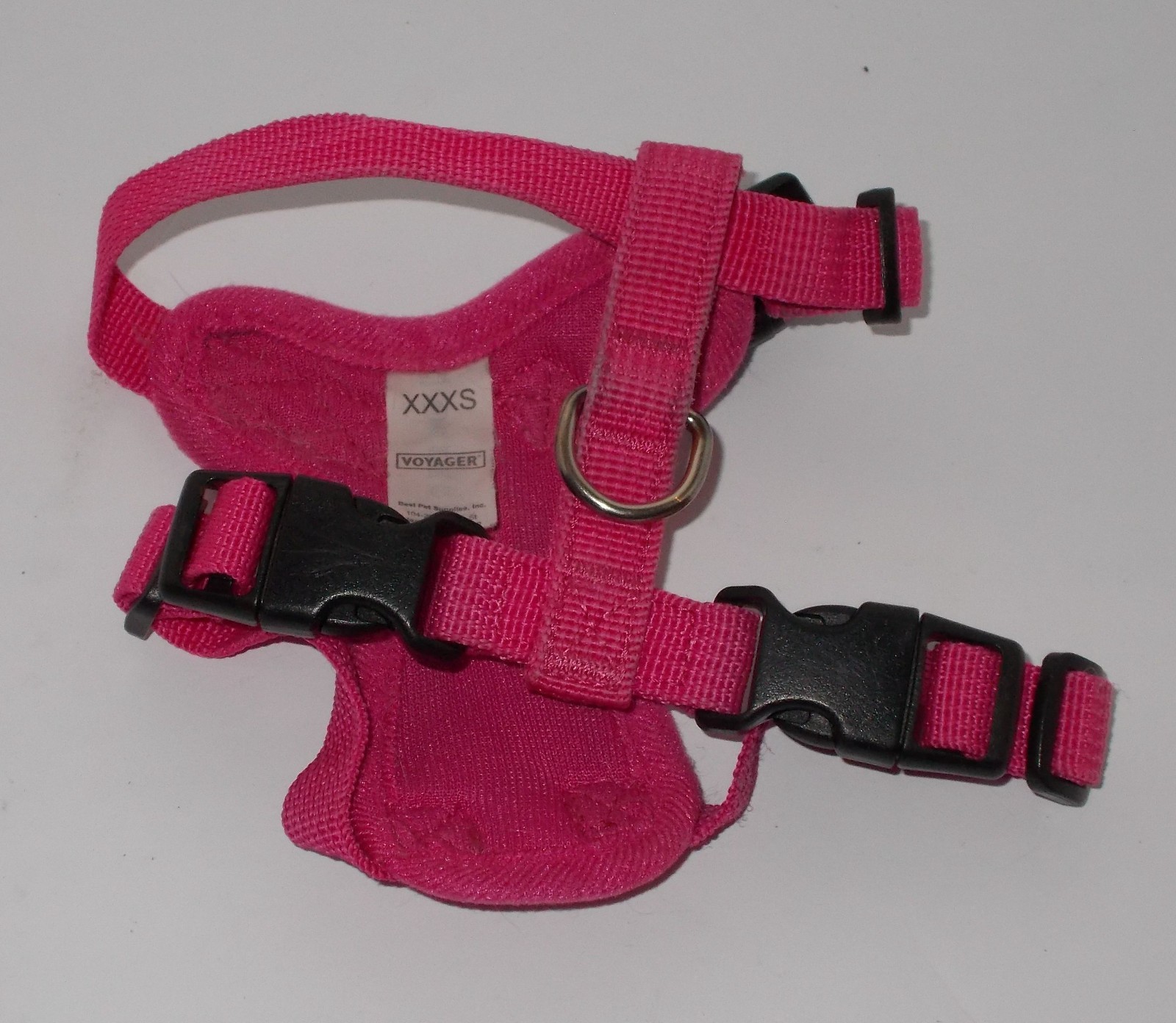 Voyager Dog Harness Pink White Size Xtra Xtra Xtra Small XXXS Neoprene Mesh