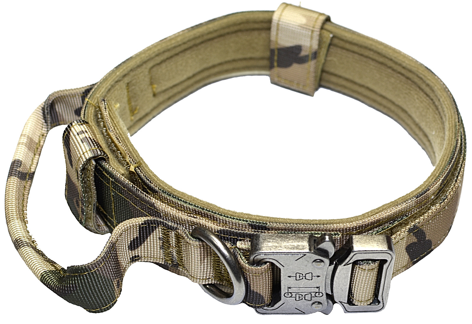 Collar + Leash Heavy Duty K9 Tactical Training Pet Dog Metal Buckle M, L, XL New