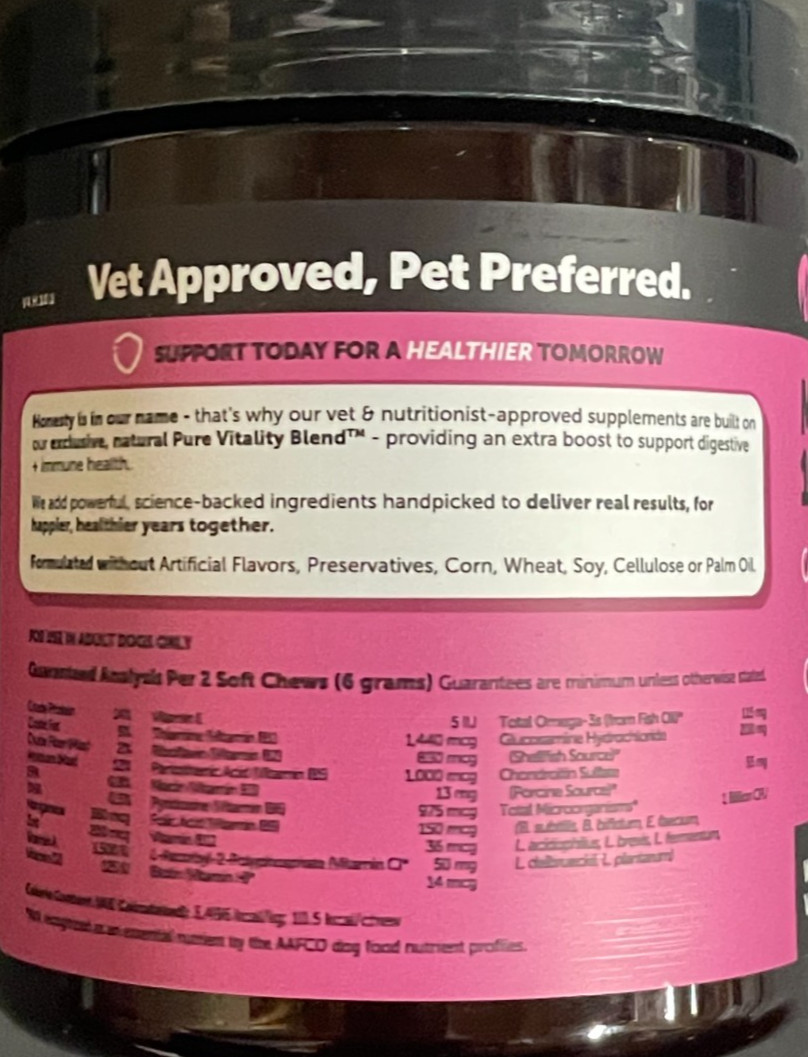 Pet Honesty Multivitamin 10-in-1 Chicken Flavor Supplement for Dog – 90ct PH13