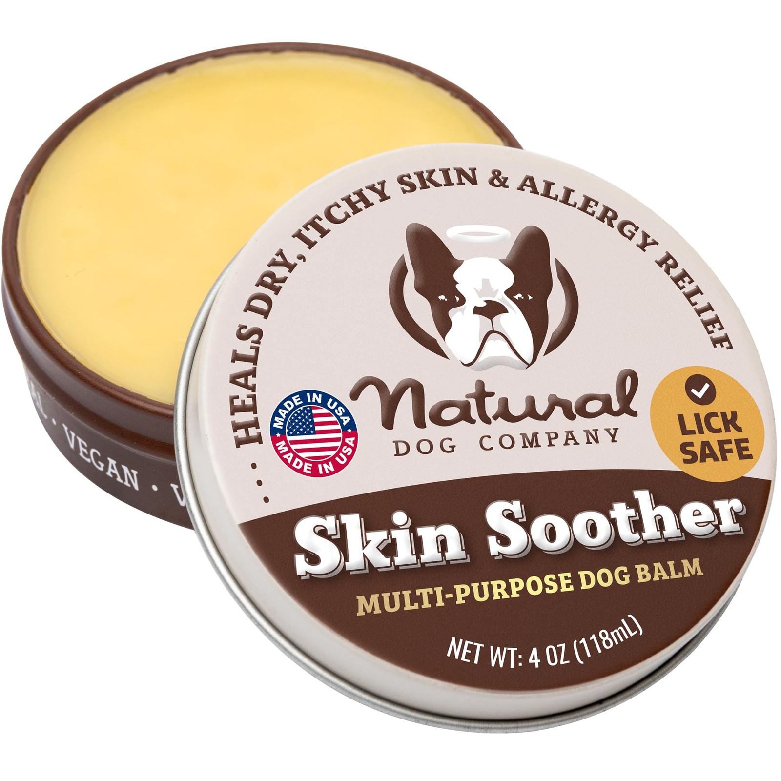 Natural Dog Company Skin Soother Balm 4oz – Hot Spot & Dry Itchy Skin Relief