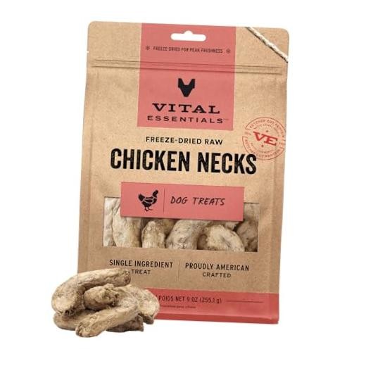 Freeze Dried Raw Dog Treats | Single 9 Ounce (Pack of 1) Chicken Necks