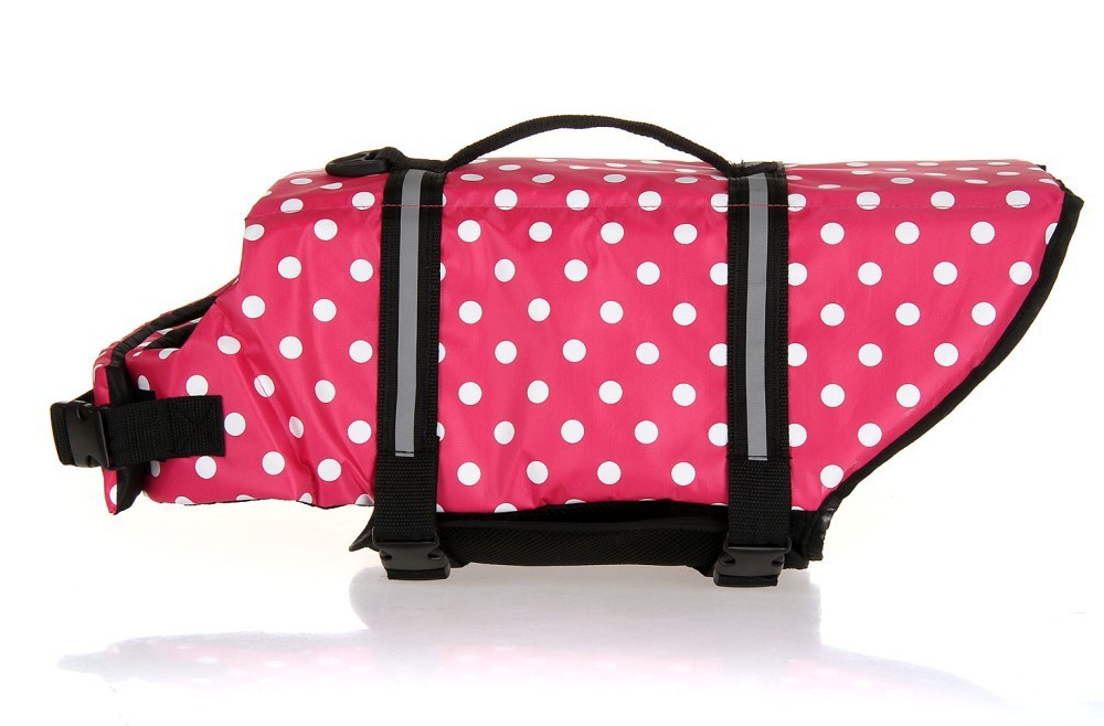 Pet Dog Life Jacket Safety Vest Pull Handle, Waterproof Flotation for Swimming