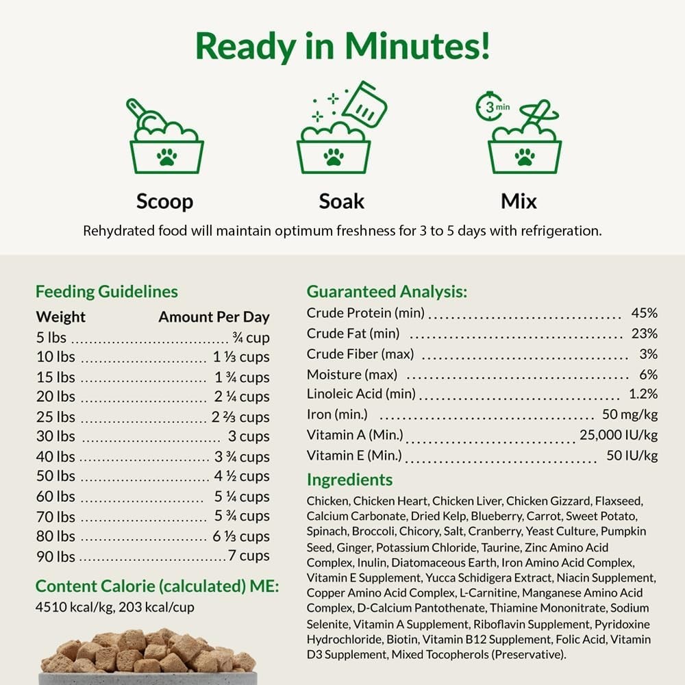 Ultimate Pet Nutrition Nutra Complete Freeze Dried Raw Dog Food, Chicken 16 oz