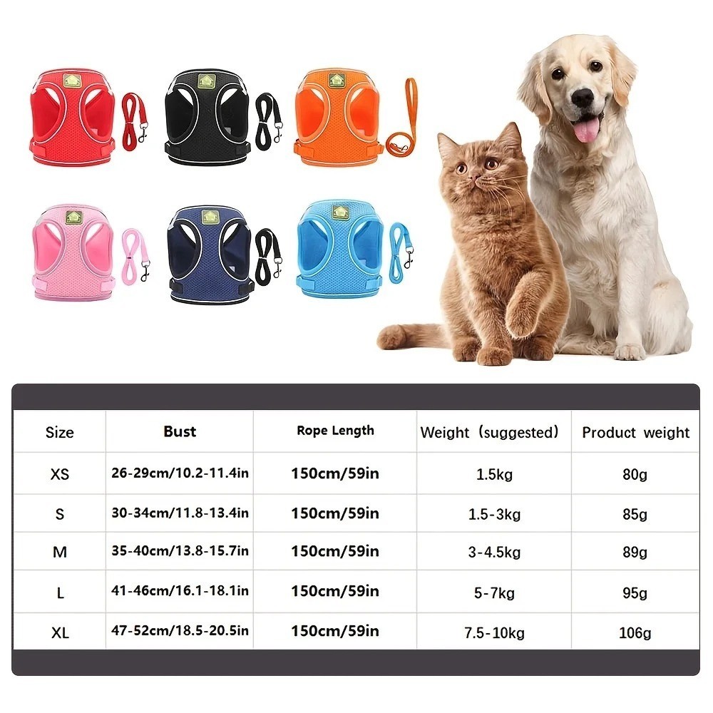 No Pull Dog Pet Harness Adjustable Control Vest Dogs Reflective XS S M Large XL