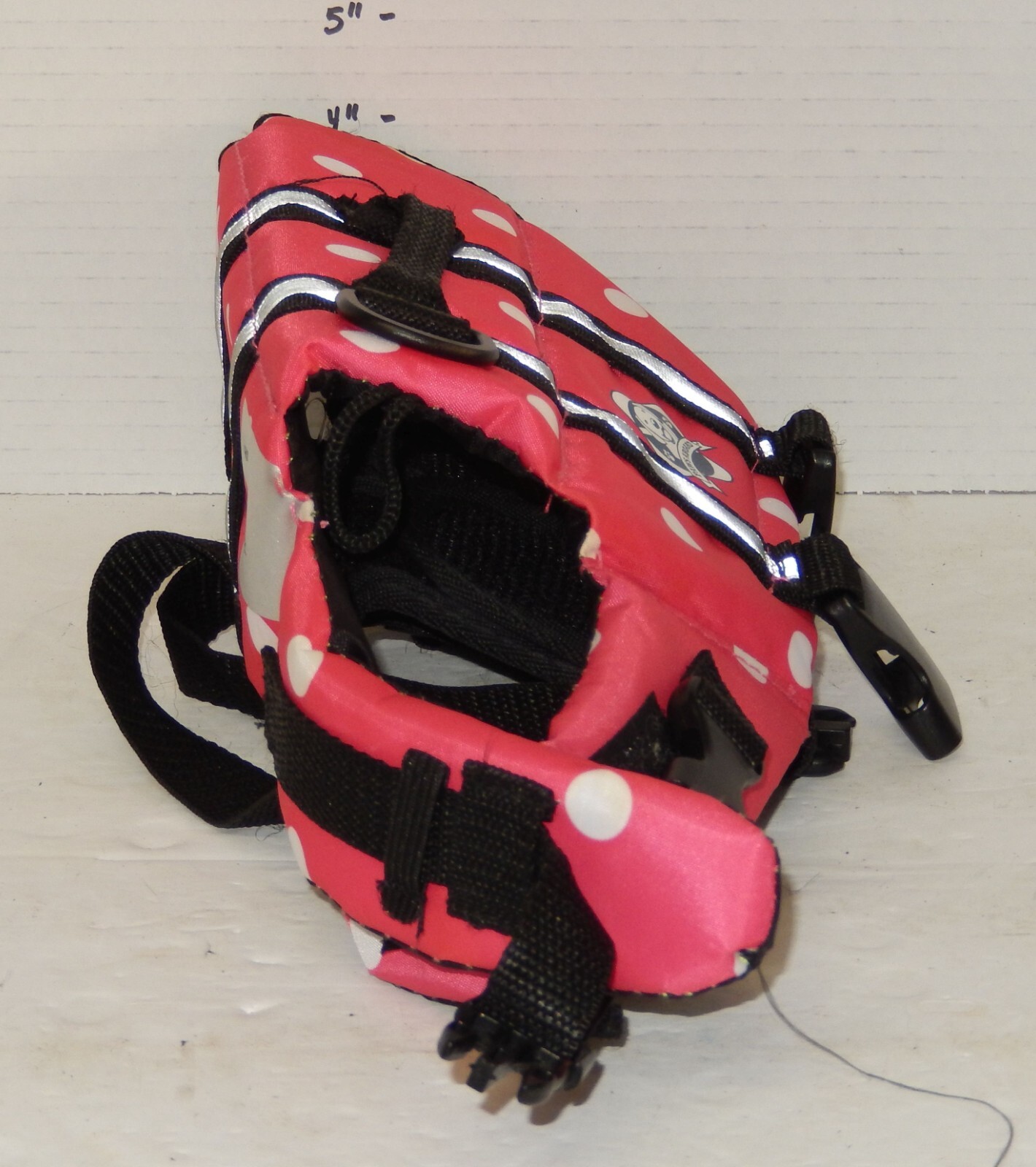 Paws aboard Dog Life Jacket Size XS Xtra Small Pink White