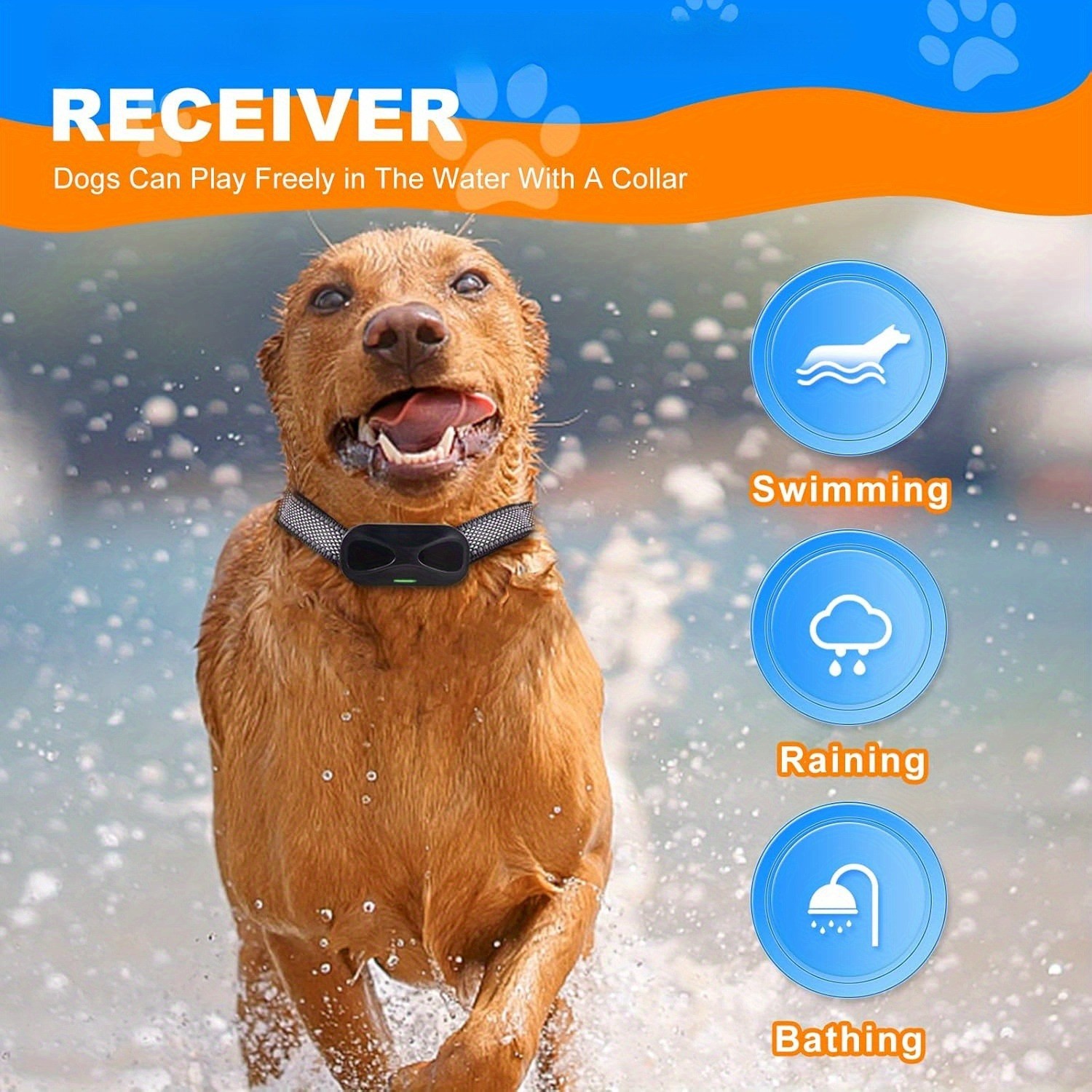 Dog Shock Collar & Remote 2600FT Dog Training Collar E-Collar Shock For 1 Dog